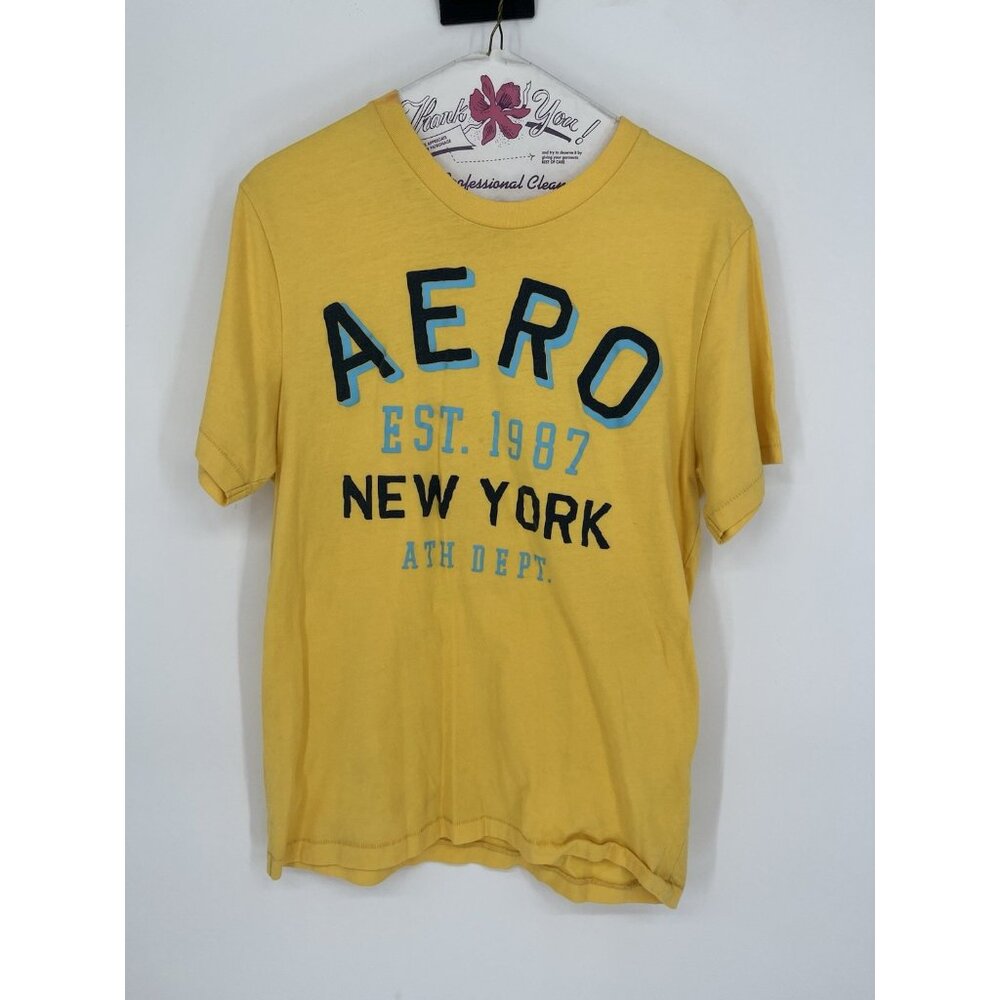AERO  EST. 1987 Original Brand New York  Golden‎ Yellow Tee T-Shirt  Size M